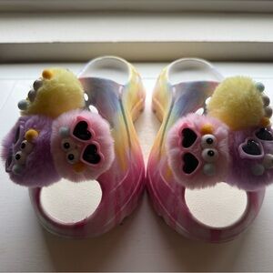 Colorful Kids Clogs with Fun Pom-Pom Accents